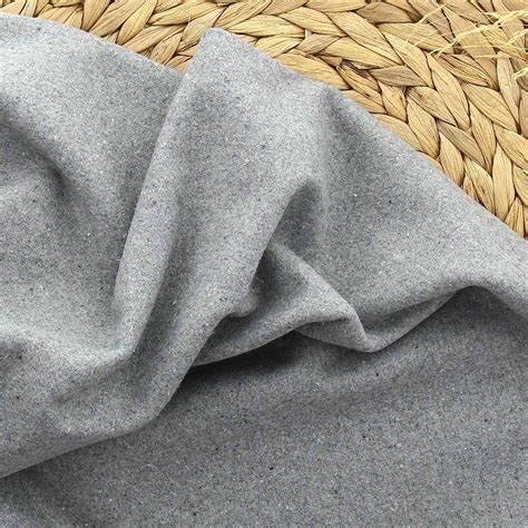 Wool sheet fabric for coat - Silver