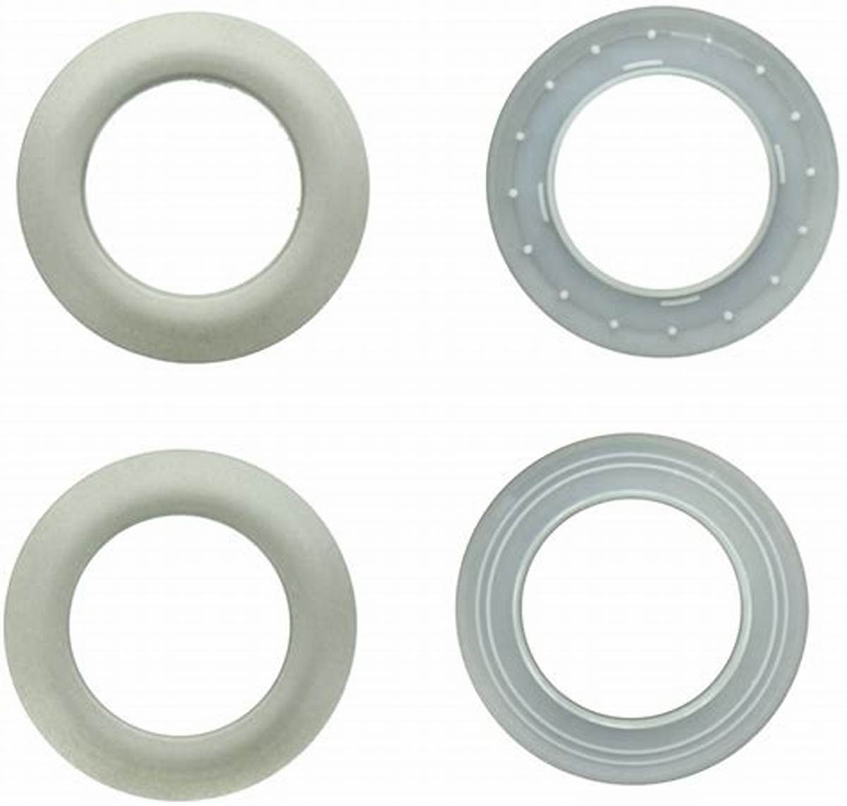 Lot 8 Ø44 mm curtain eyelets - satin - light silver