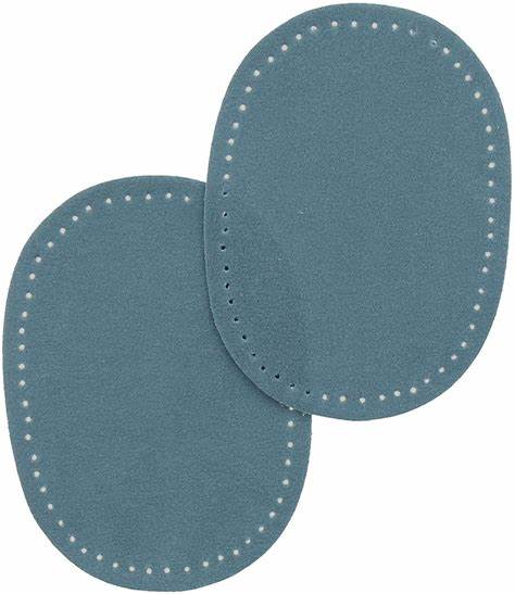 Mini pair of elbow elbow and knee - imitation suede blue jeans