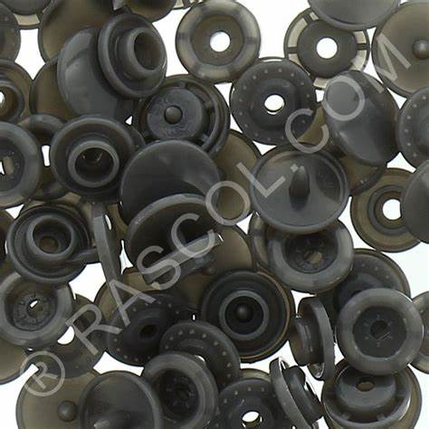 Sachet of 25 round Kam resin pressures - medium gray