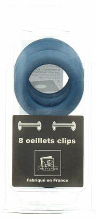 Lot 8 Ø44 mm curtain eyelets - Mats - blue jeans