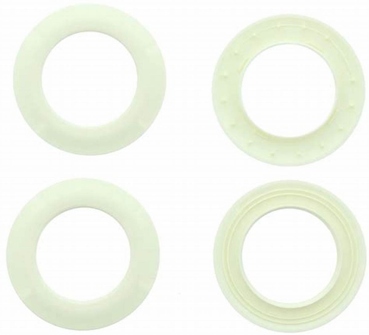 Lot 8 Ø44 mm curtain eyelets - shiny - cream