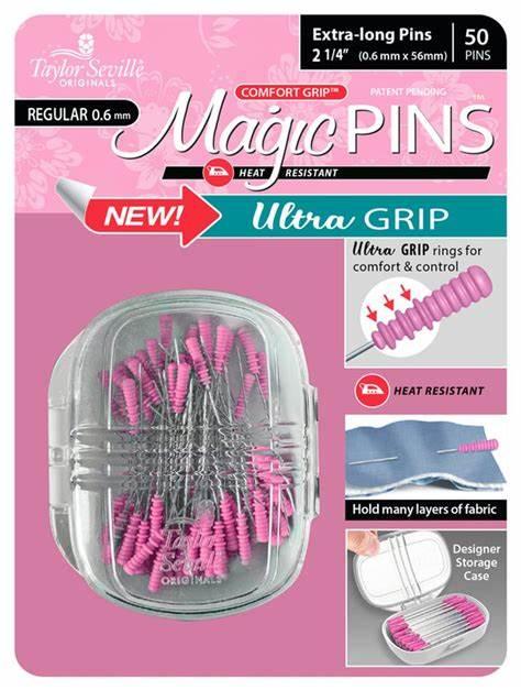 Box mit 50 extra langen und ultra Grip Magic Pins