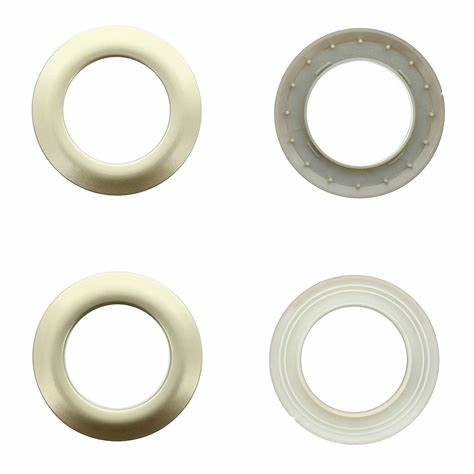 Lot 8 oeillets rideaux Ø44 mm - Satinés - Beige doré