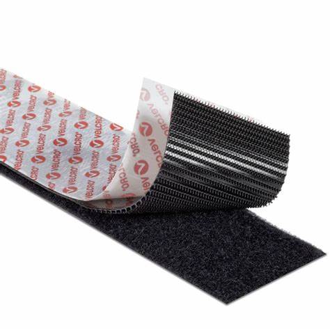 Velcro® Marke Autrippering Ribbon Adhäsive Klebstoff Fix 50mm x 5m Schwarz