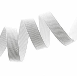 White ribbed elastic