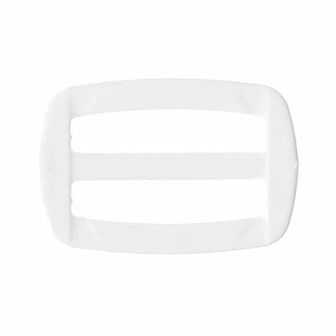 Boucle coulissante plastique blanc 30 mm