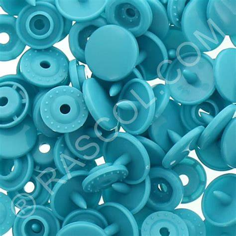 Sachet of 25 Round Kam Resin Pressures - Turquoise Blue