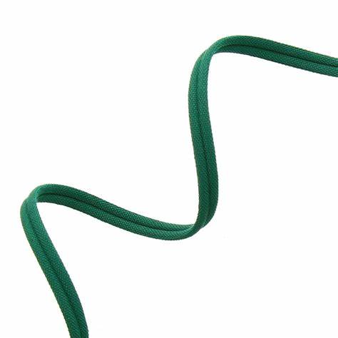 Cordon double passepoil recouvert mat - Vert