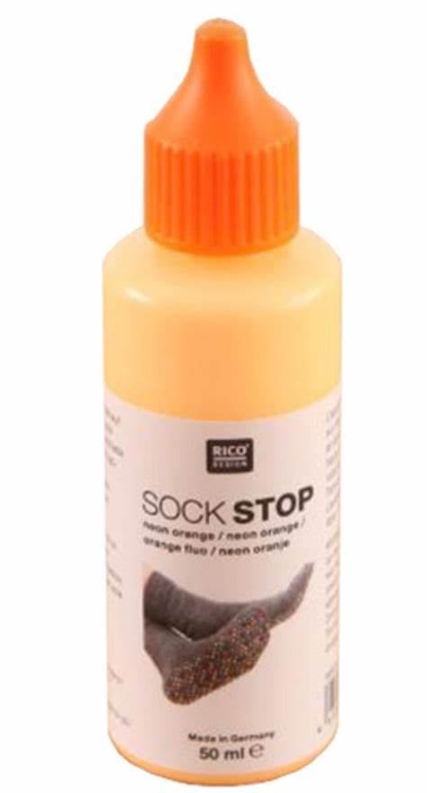 Anti -Slip -Latexflasche für Socken - Orange