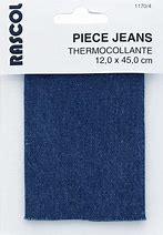 Thermocollant percale for repair - Denim blue jeans