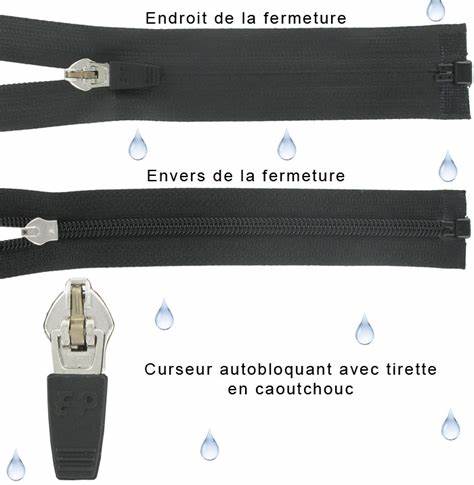 Fermeture imperméable séparable