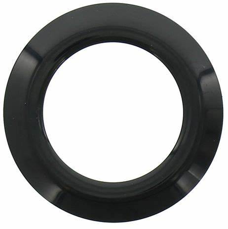 Lot 8 Ø44 mm curtain eyelets - brilliant - black