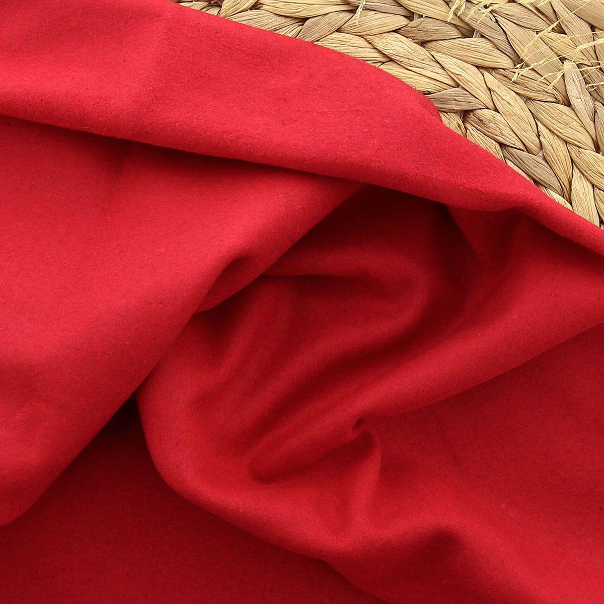 Tissu drap de laine pour manteau - Rouge