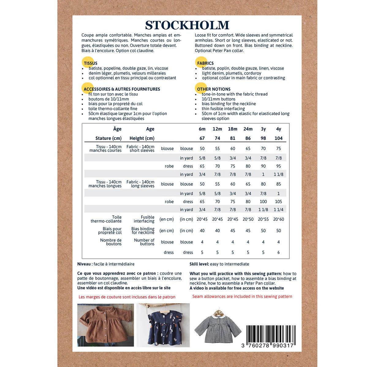 Kleidermuster und Stockholmerbluse - Ikatee