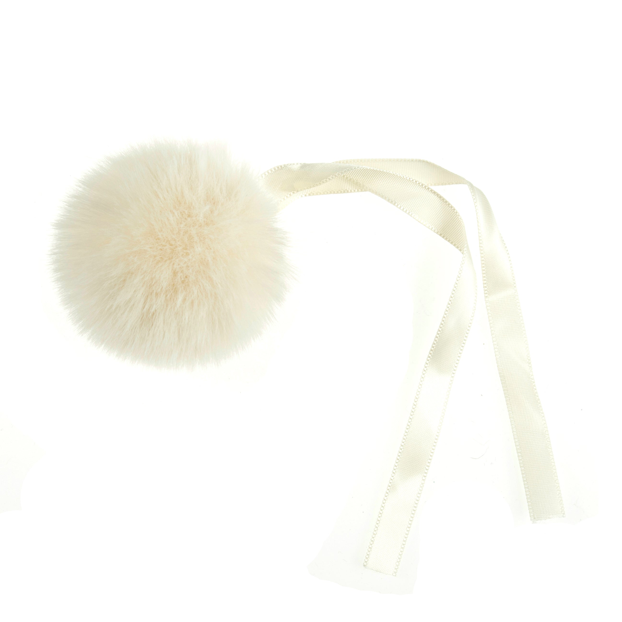 Pompon imitation fur 6 cm - cream