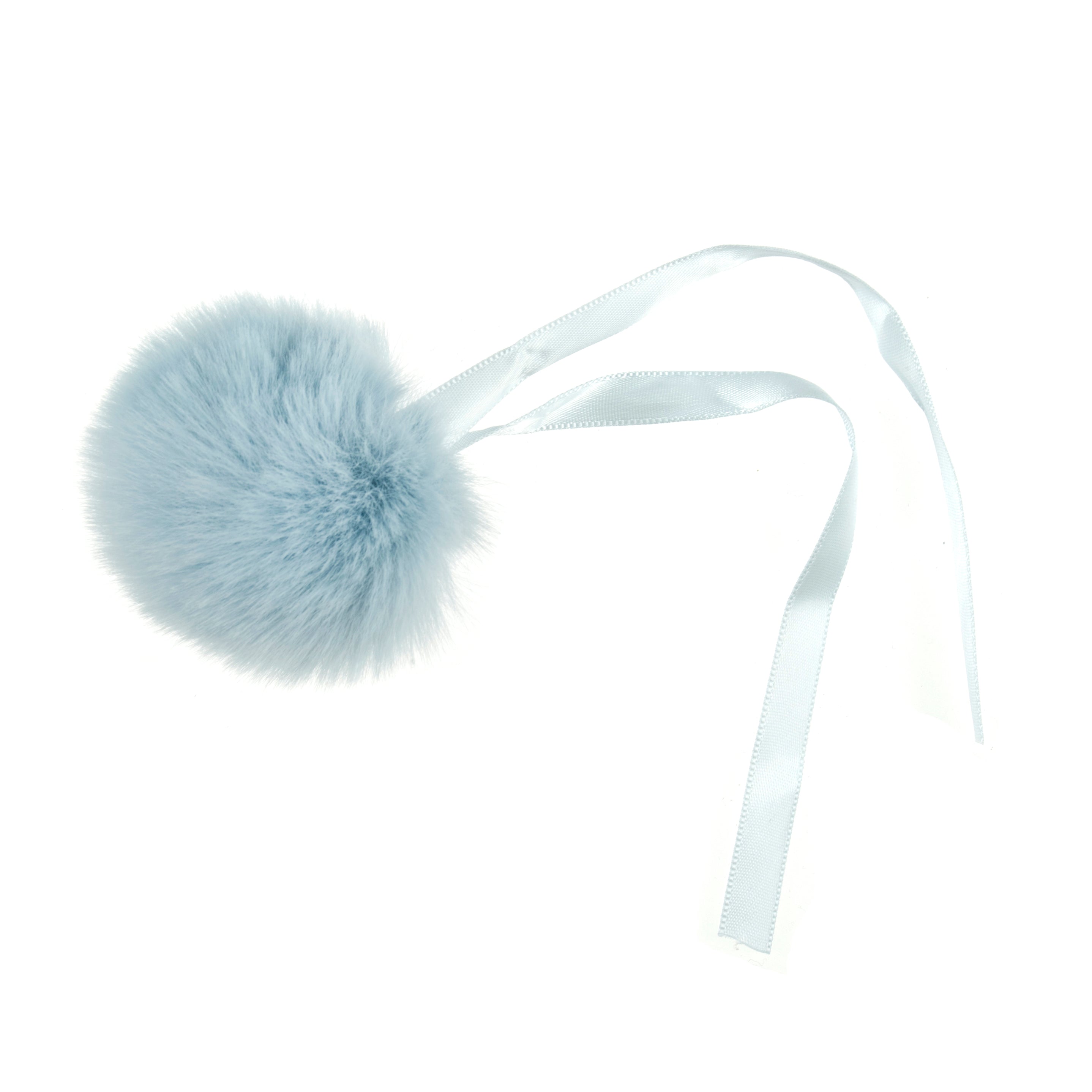 Pompon -Imitation Fell 6 cm - Layetteblau