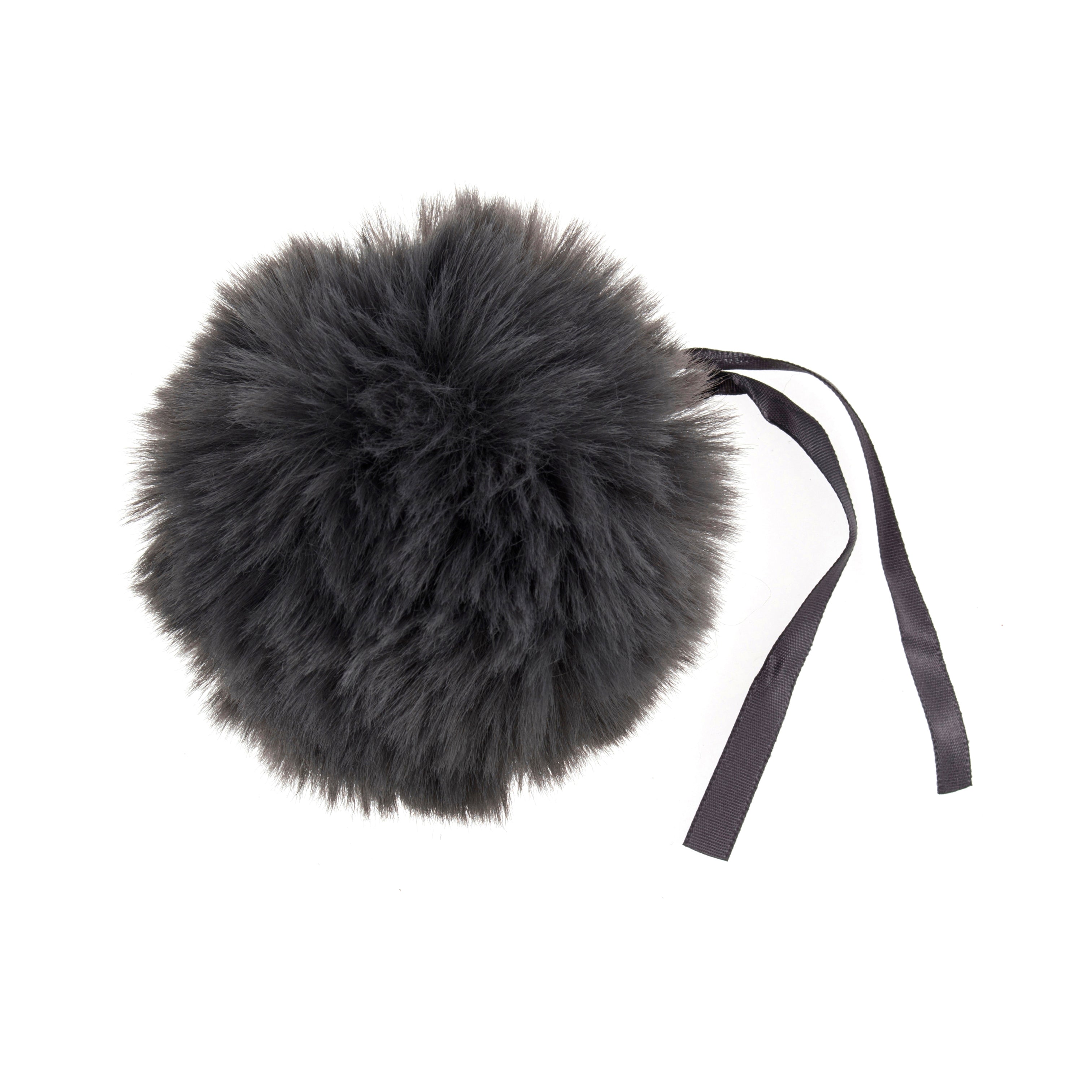 Pompon imitation fur 11 cm - gray