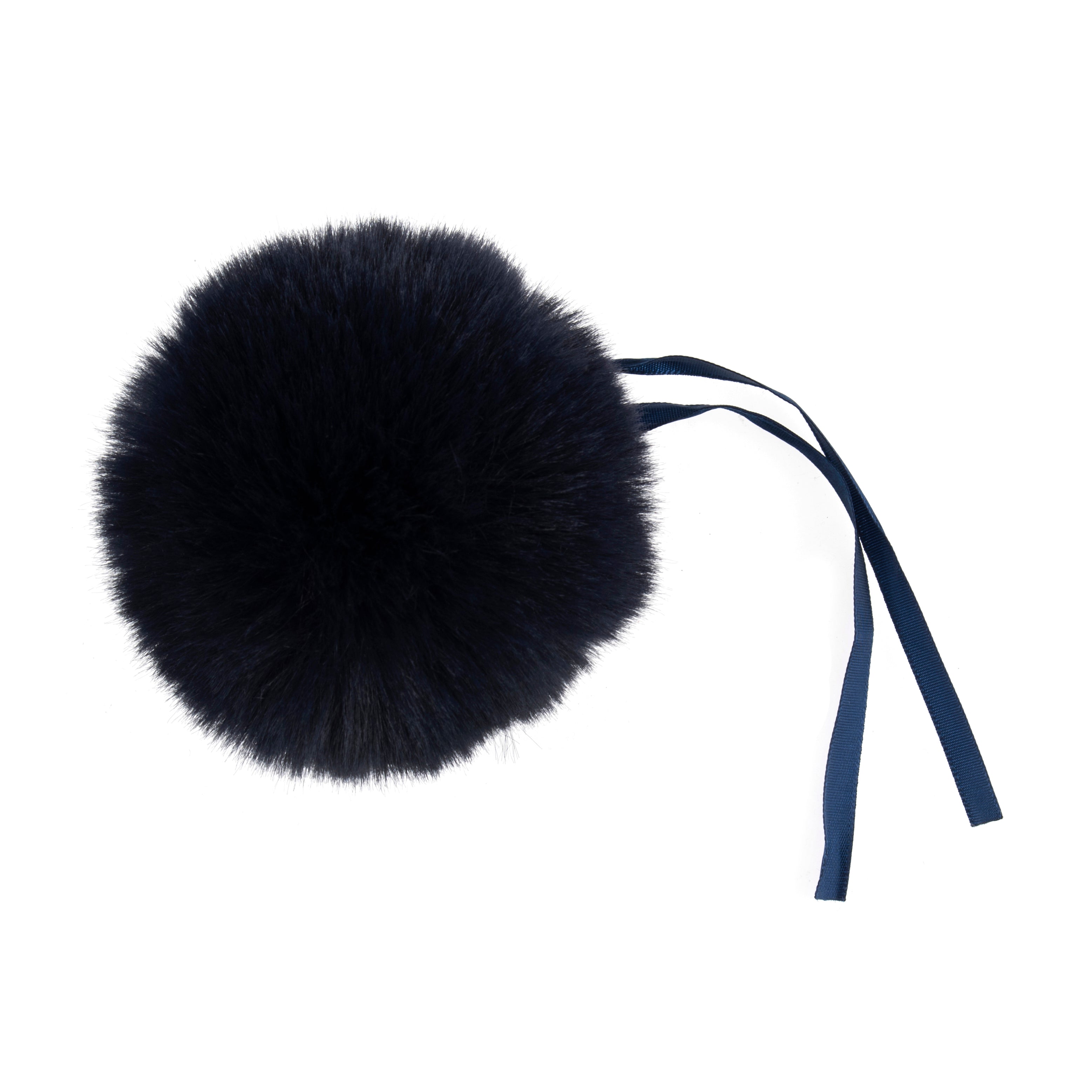 Pompon Imitation Fell 11 cm - Marineblau