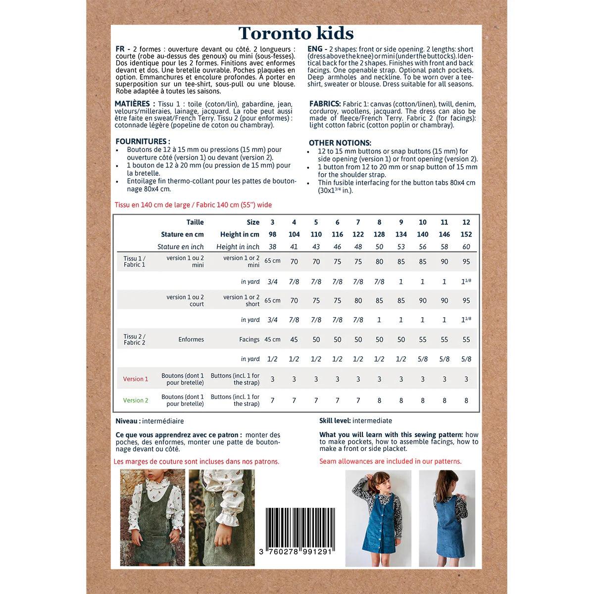 Toronto Kids - Ikatee dress pattern