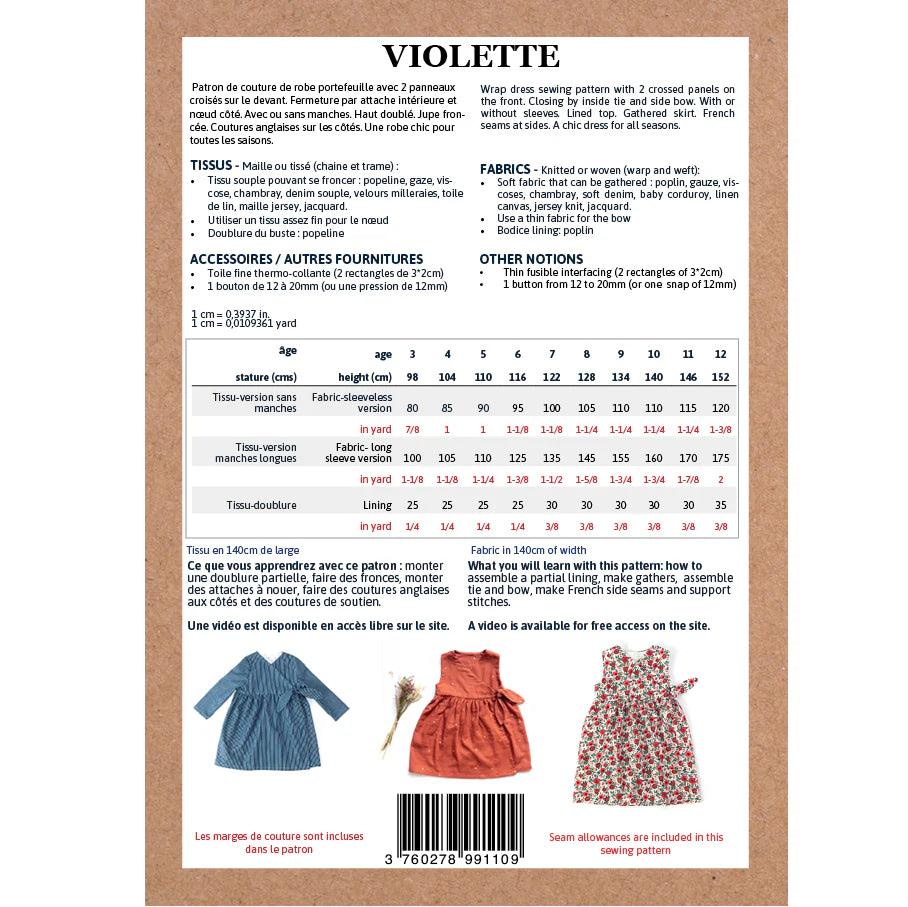 Violet dress pattern - Ikatee