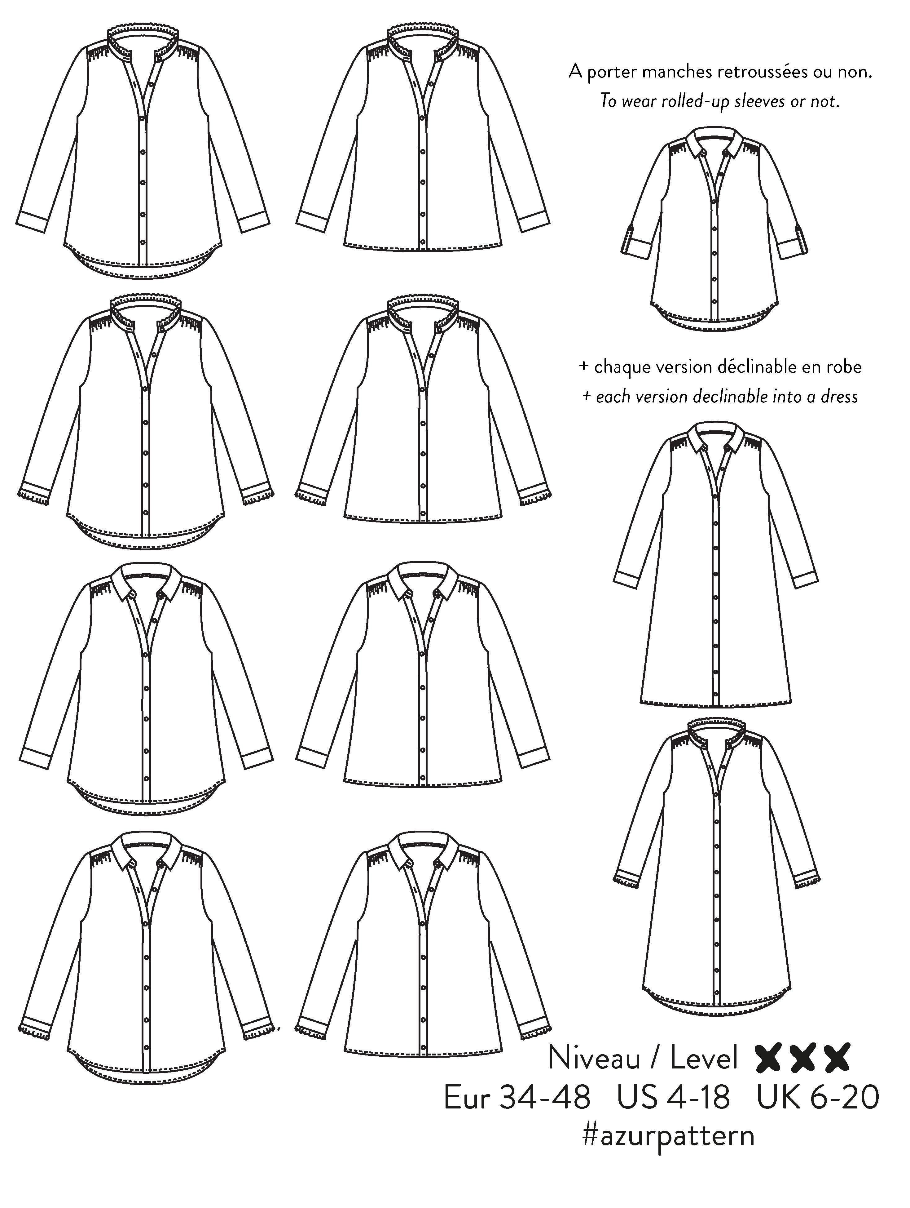 Shirt pattern or azure dress - Scämmit workshop