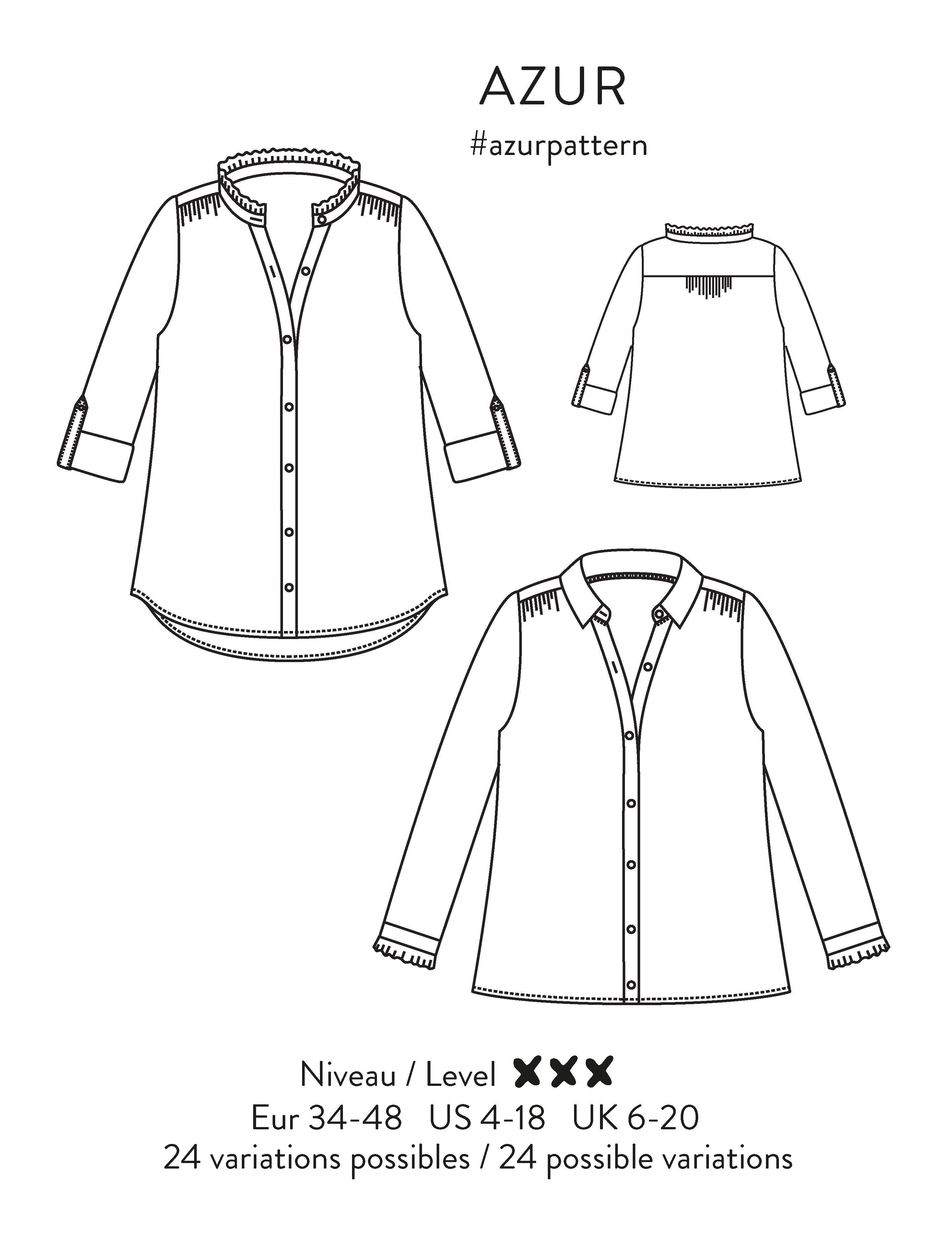 Shirt pattern or azure dress - Scämmit workshop