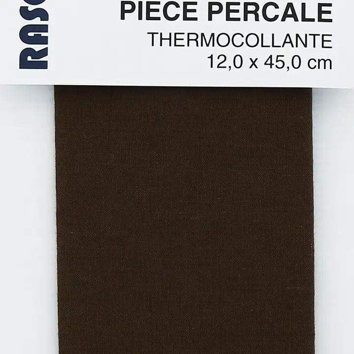 Percale thermocollante pour réparation - Marron