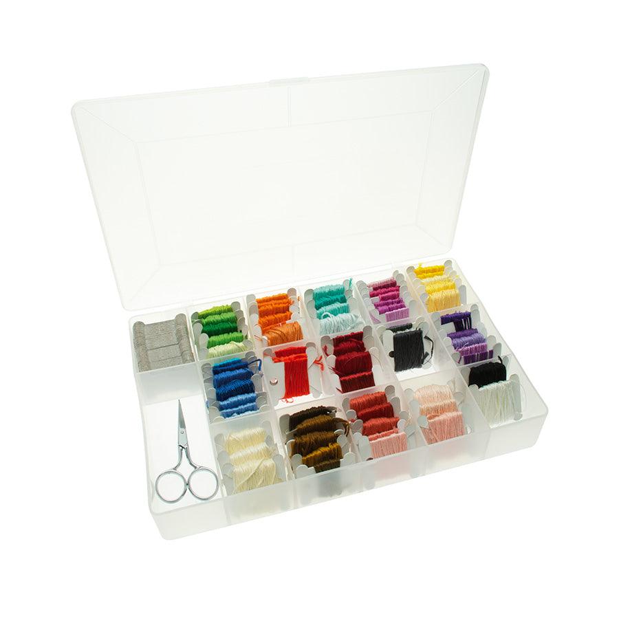 Embroidered wire storage box - L