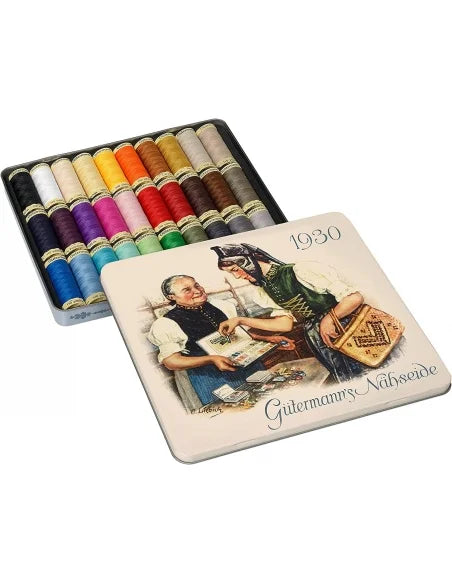 Coffret de 30 fils à coudre polyester Nostalgie 1930 Gütermann