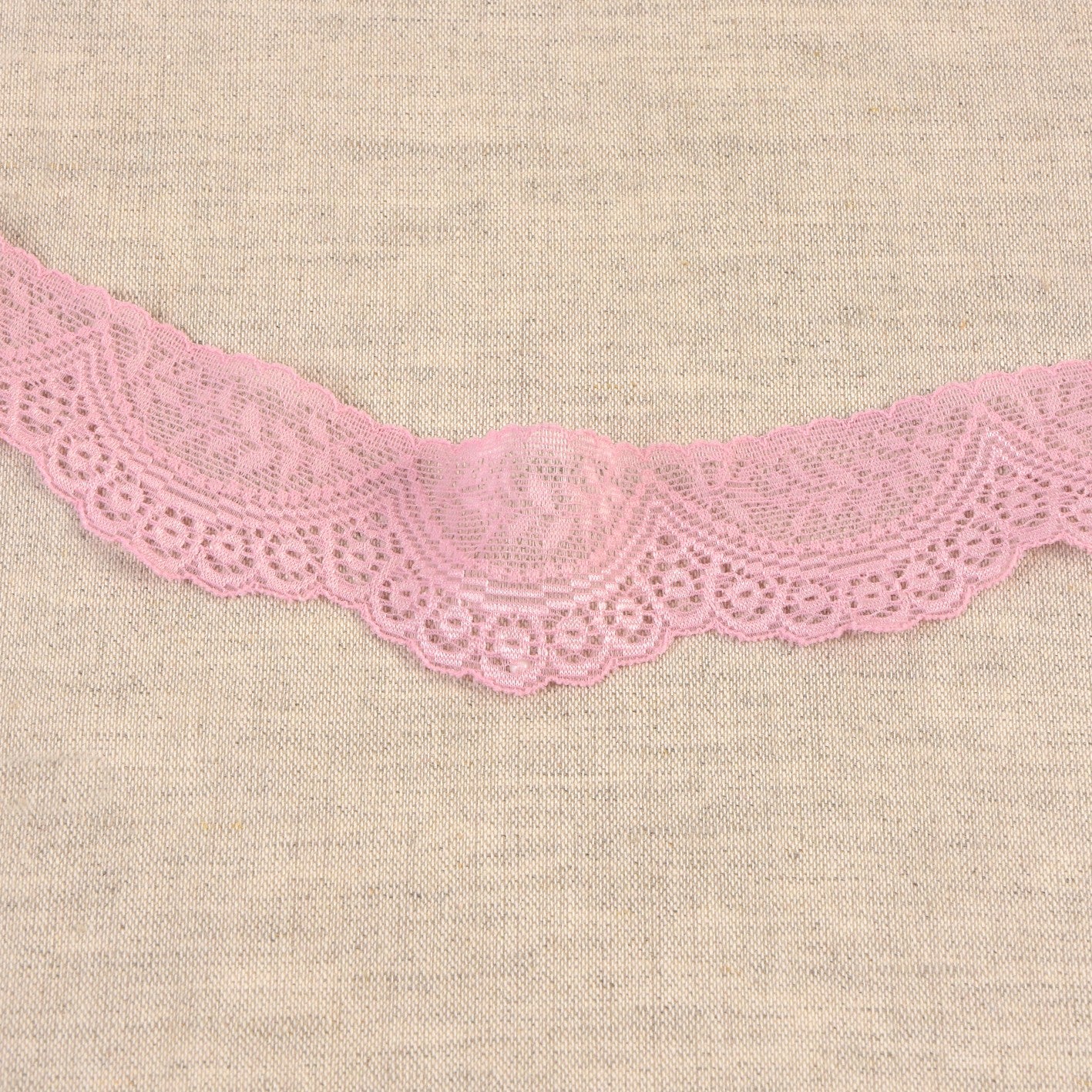 Dentelle élastique feston - Rose