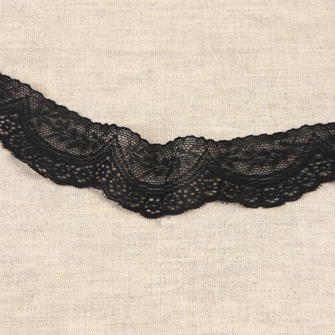 Dentelle élastique feston - Noir