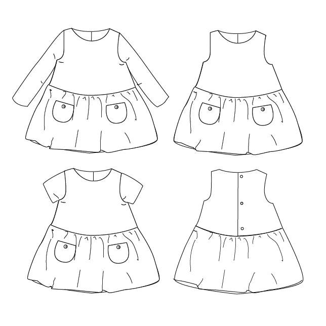 Helsinki Kids - Ikatee dress pattern