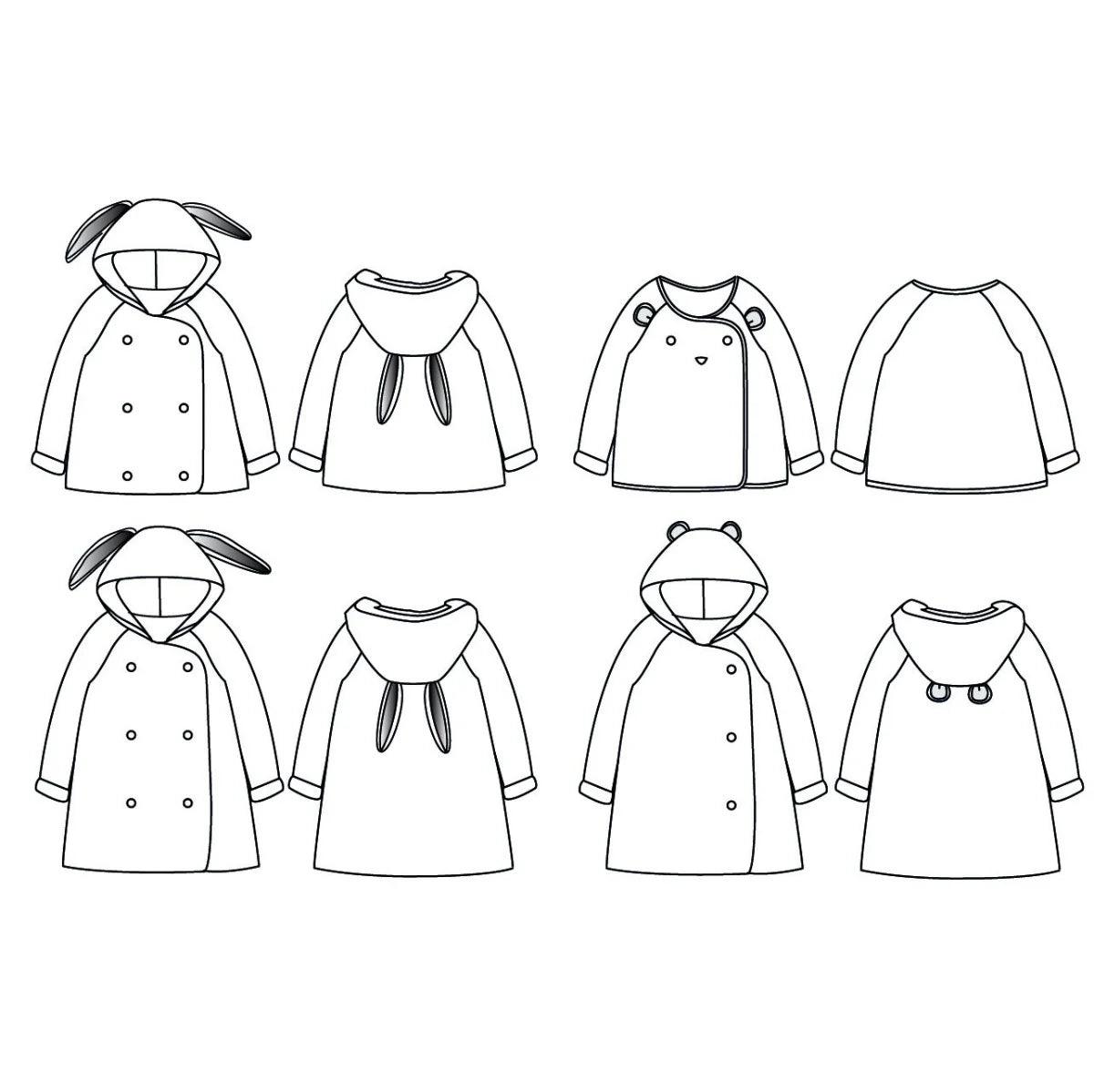 Vest pattern, jacket, bathrobe and waterproof Large Bear - Ikatee