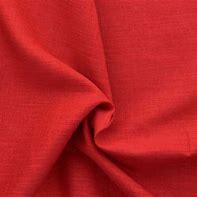 Tissu lin viscose - Rouge