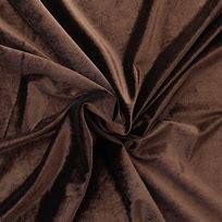 Tissu velours stretch - Marron