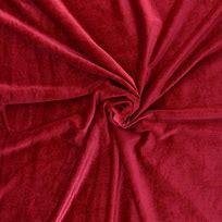 Tissu velours stretch - Rouge