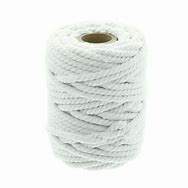 Cordon coton macramé 2 mm - Blanc