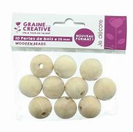 Natural wood pearls for macrame 25 mm