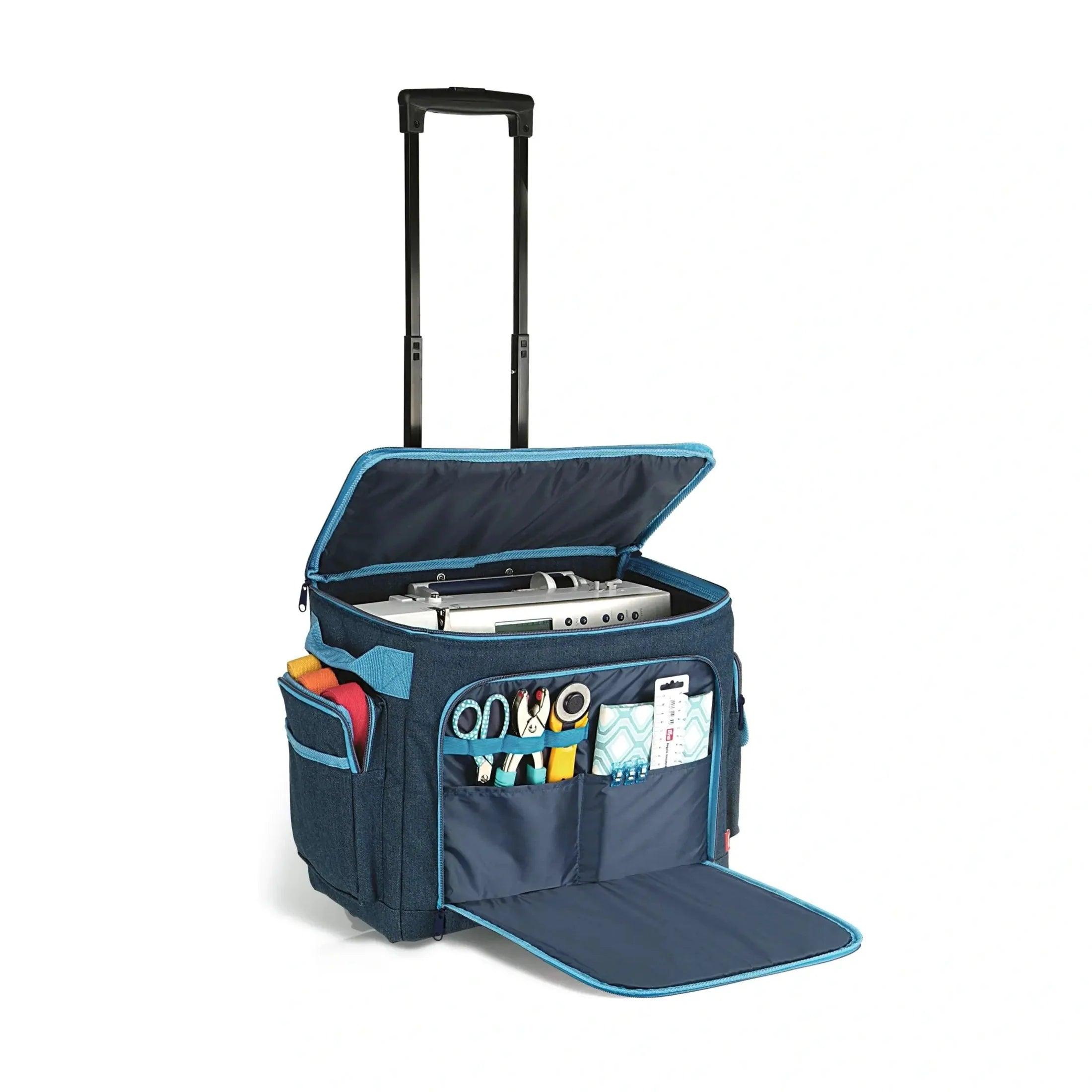 Trolley suitcase for sewing machine - Jeans blue