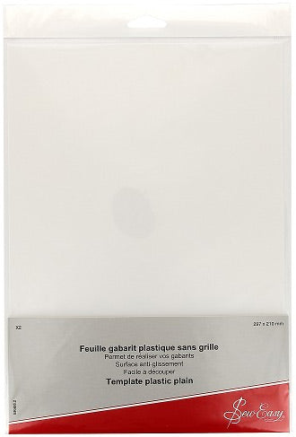 2 plastic template sheets