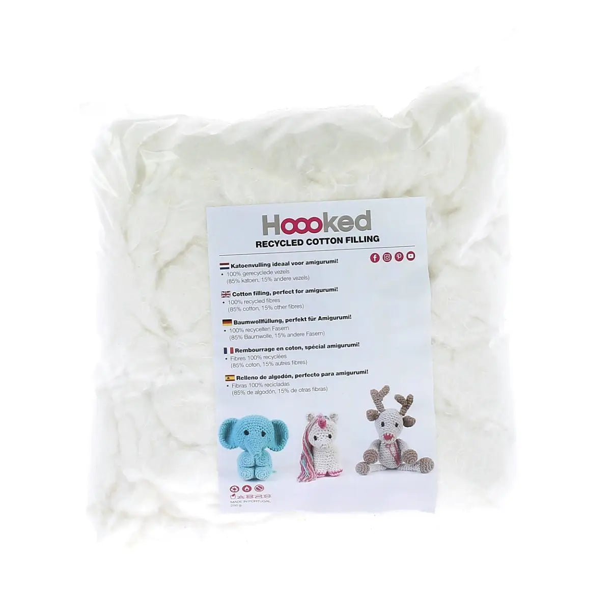 HOOOKED 250 g - ecru padding fiber