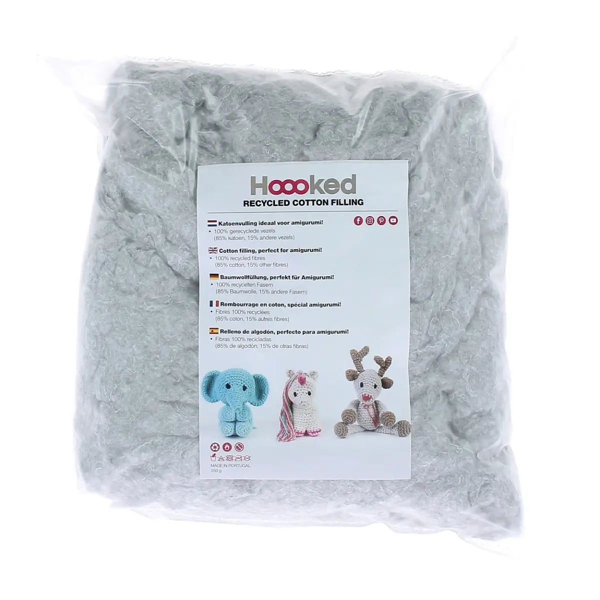 Fibre de rembourrage Hoooked 250 g - Gris nuage