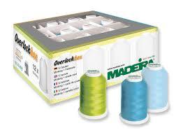 Box of 12 cones for overlock overlockbox Madeira - Apple & Blue