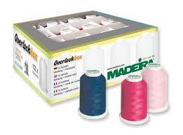 Box of 12 cones for overlock overlockbox Madeira - Navy & Pink