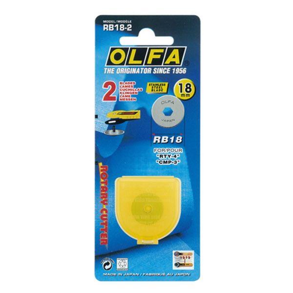 2 lames de rechange pour cutter Olfa - 18 mm