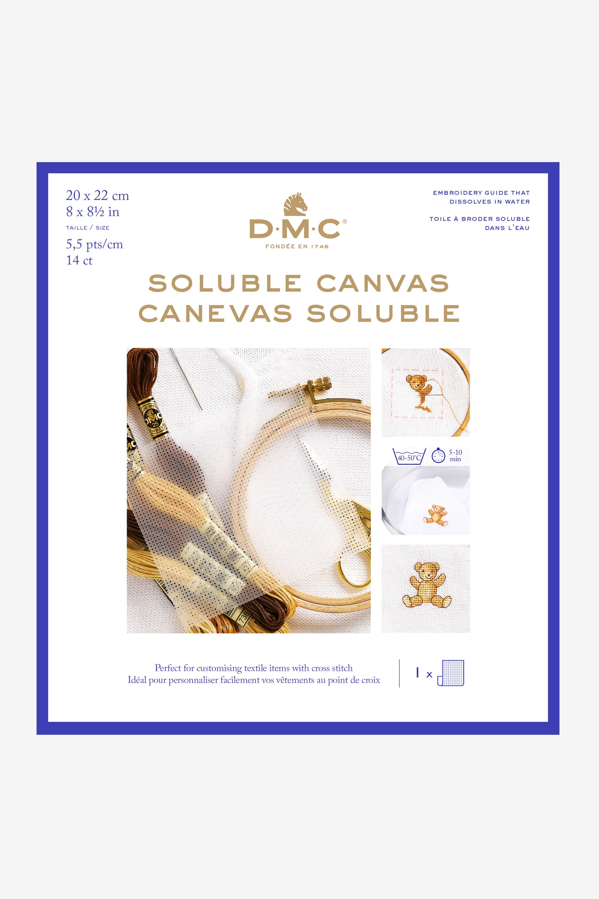 Toile canevas soluble DMC