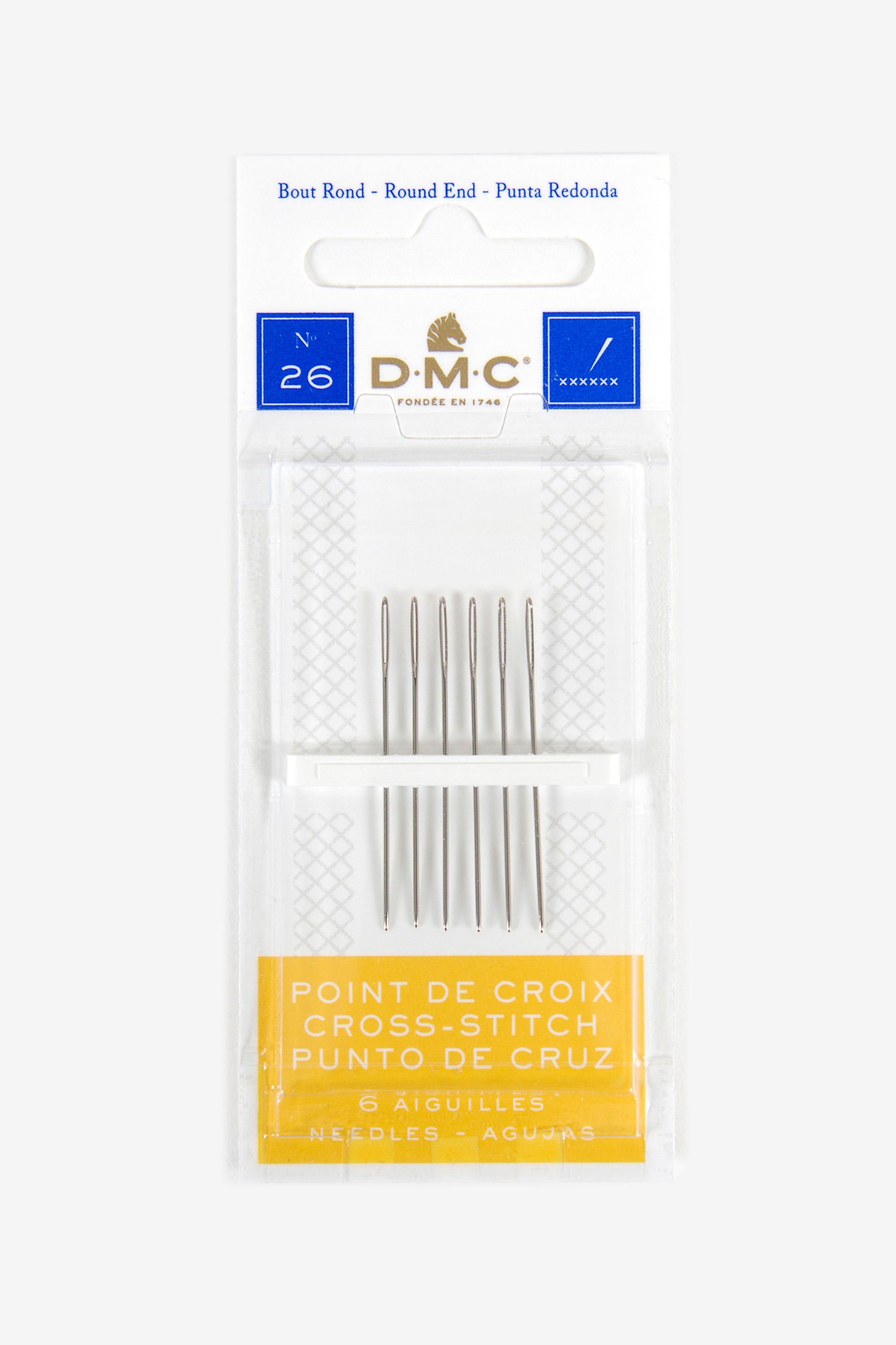 DMC cross stitch needles n ° 26