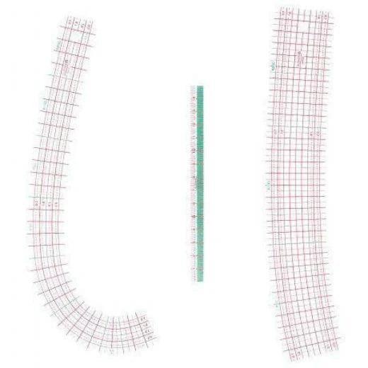 Set of 3 Clover curved rules