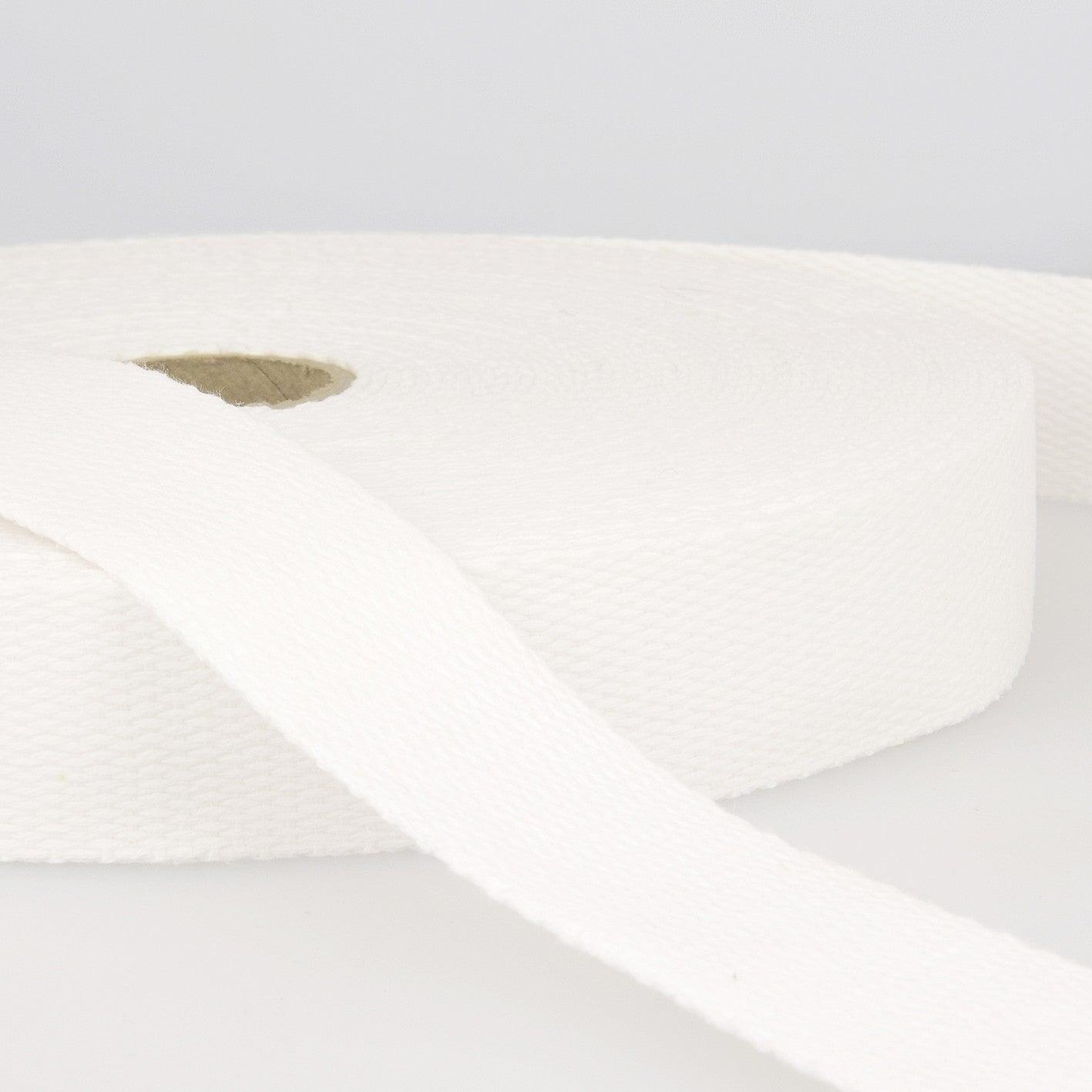 Sangle coton pour sacs - Blanc